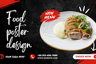 design food poster, and food banner for social media post ads or food promo