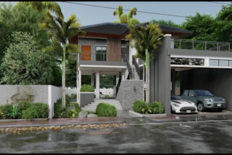 give 3d exterior design having 3d exterior rendering and 3d animation