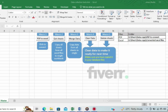 convert pdf to excel and copy all data to single sheet