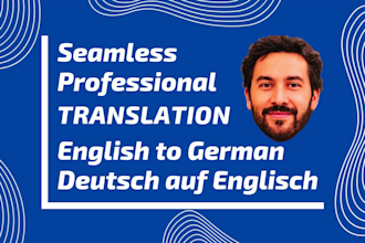 masterfully translate english to german and german to english
