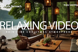 create an animation of rain, fire, snow, christmas