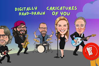 draw a cartoon caricature portrait from your photo
