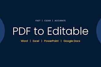 pdf to editable word, excel or powerpoint