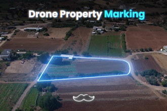 mark property boundaries from drone footage
