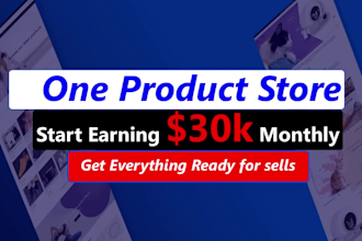 create 30k profits one product shopify store