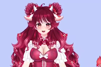 design and rig live2d vtuber model, 2d vtuber model, vtuber commission 2d anime