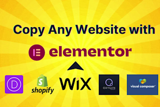 clone copy wordpress website with elementor