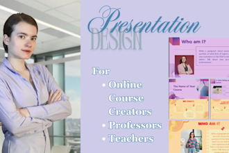 design modern canva presentation slides for online courses and educators