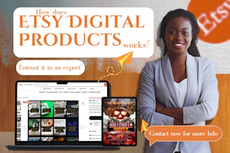 do etsy digital products, set up etsy shop, etsy digital product design etsy seo