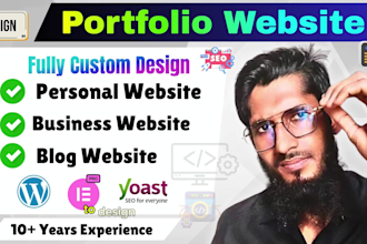 create a personal portfolio,business website or blog using wordpress