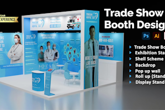 design fantastic exhibition stand trade show booth backdrop