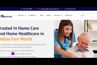 home care website content caregiver nursing medical logo