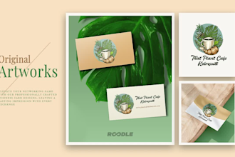 do unique modern minimalist business card and logo design