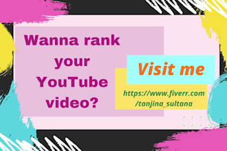 rank your youtube video to appear in first page through SEO organically