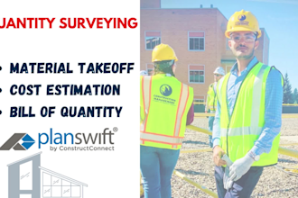 do material takeoff, boq and cost estimation as a quantity surveyor