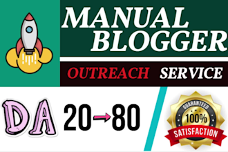 provide high quality seo backlinks through blogger outreach