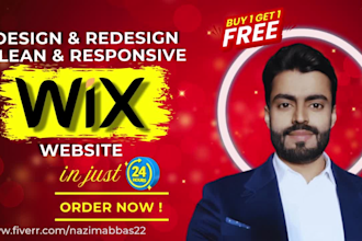 creat wix website design redesign and build wix ecommerce website development