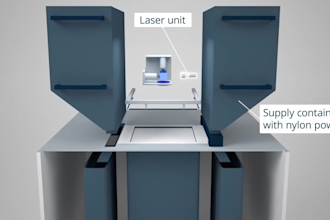 create sls 3d printing animation and industrial visualization