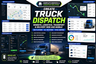 develop a truck dispatch website, load board, and logistics software