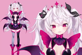 convert your live 2d to 3d vtuber vrm character mode, mmd, rigging, vriod