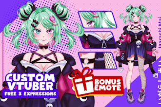 design and rig a high quality live2d model for vtuber