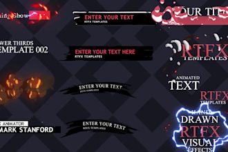 design lower thirds for your video with different style to choose from