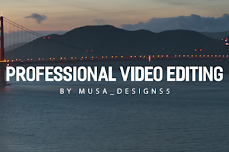 do a pro video editing