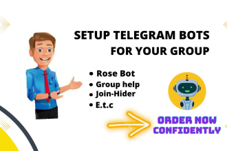 create your telegram group and setup professional bots