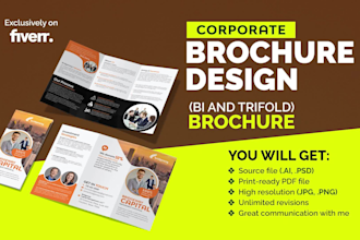 design corporate bifold or trifold brochure in 24 hours