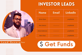 find investors, venture capitalists, angel investor list