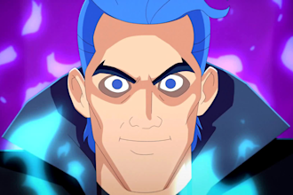 create 2d animated video, 2d music video, cartoon animation, 2d anime fighting