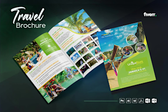 do travel brochure design or trip itinerary