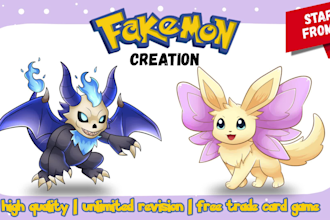 create design your fakemon pokemon or digimon character