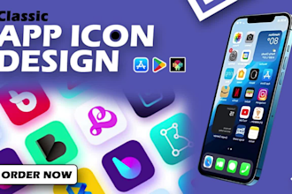 do classic app icon design mobile app logo for google play store and app store
