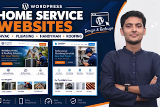 build plumbing, hvac, roofing or handyman website on wordpress