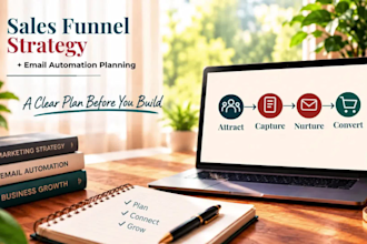 create your sales funnel strategy and email automation plan