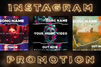 create a awesome music video promo video for instagram