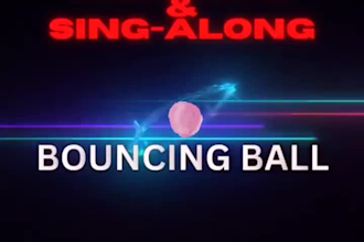 create a bouncing ball or custom image karaoke lyrics video