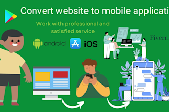convert website to android and iphone apps in 24 hours