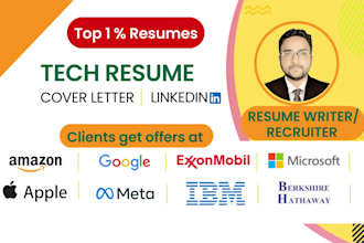 review your tech and engineering resume, build and update CV writing