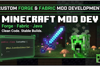 develop custom minecraft fabric, forge and neoforge mods