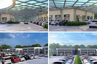 do realistic 3d fuel station design and commercial exterior rendering