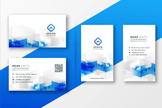 do unique minimalist business card design with stationary