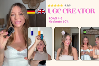 create high performing ads as your female german ugc creator