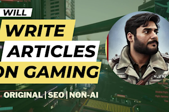 write gaming news and review articles for your website