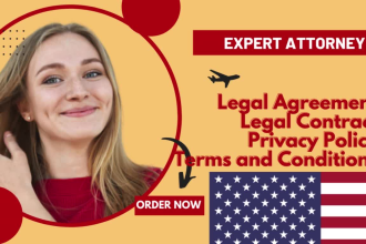 be a lawyer for contract, legal agreement, terms and conditions, privacy policy