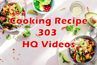give 303 cooking recipe videos for youtube shorts