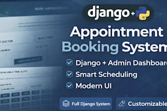 build a complete booking system with django and dashboard