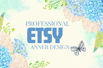 do modern luxury etsy shop banner design