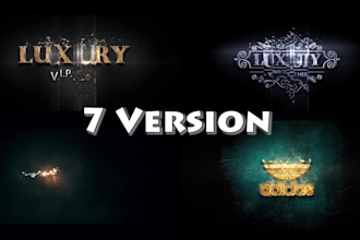 create youtube luxury gold video intro gaming logo animation